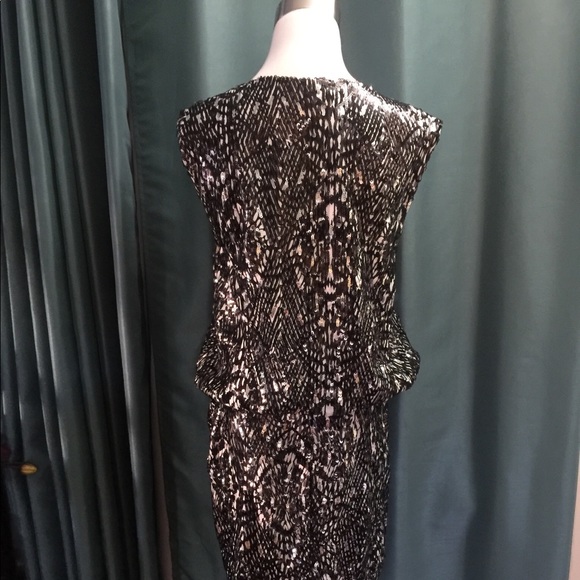 Rebecca Minkoff black and white sequined minidress - Picture 4 of 5